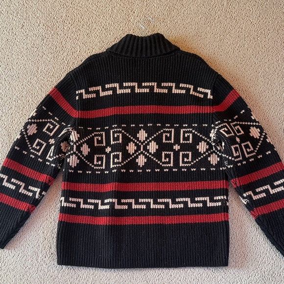 Pendleton Black and Red Zip-Up Sweater - Picture 3 of 3